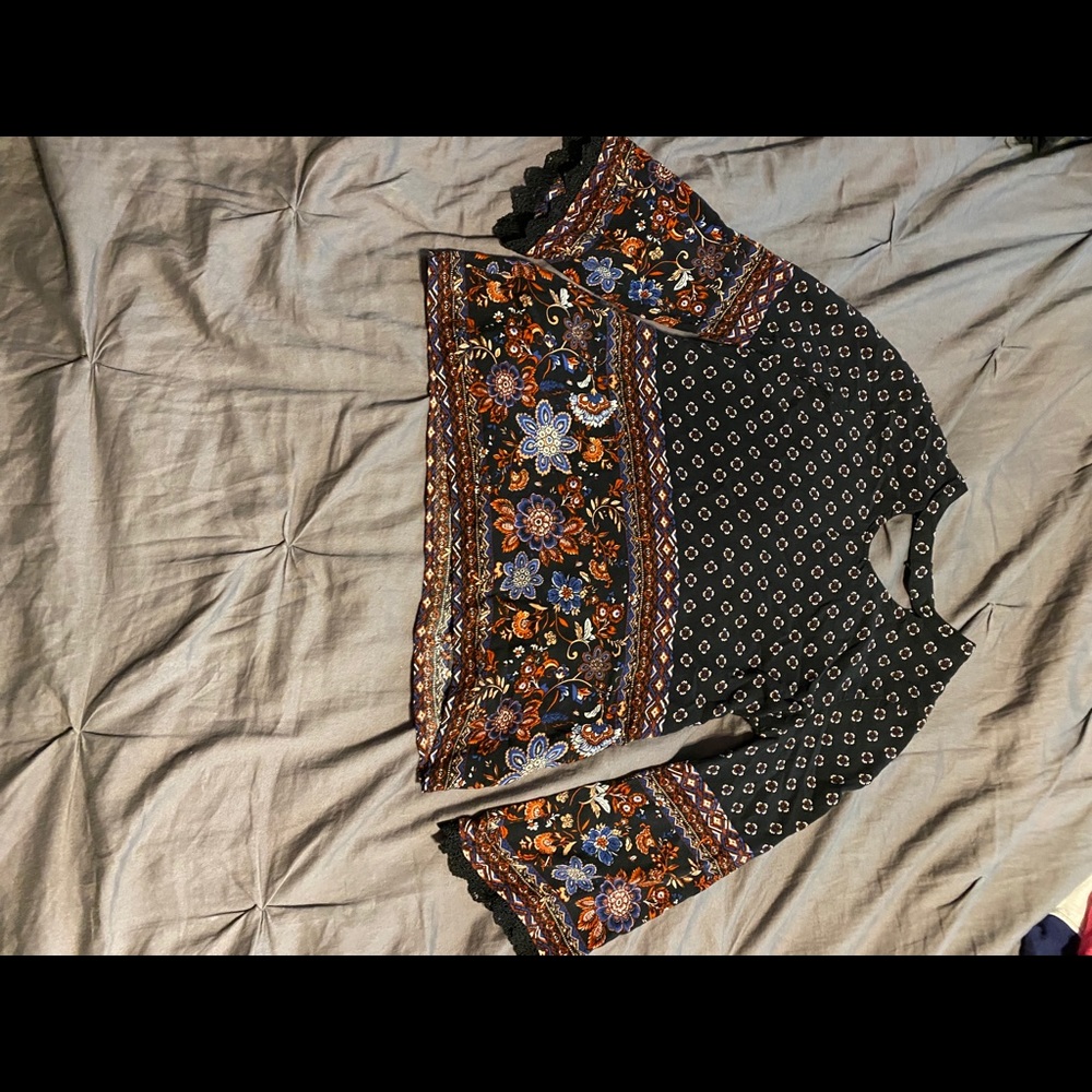Arizona Jean Co. Girls Blouse LG 14 Black